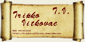 Tripko Vitkovac vizit kartica